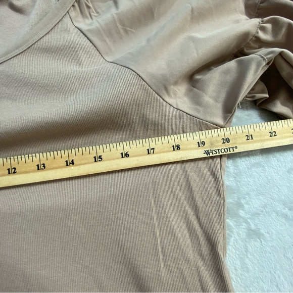 On 34th Beige Puff Sleeve Blouse XXL - Picture 6 of 7